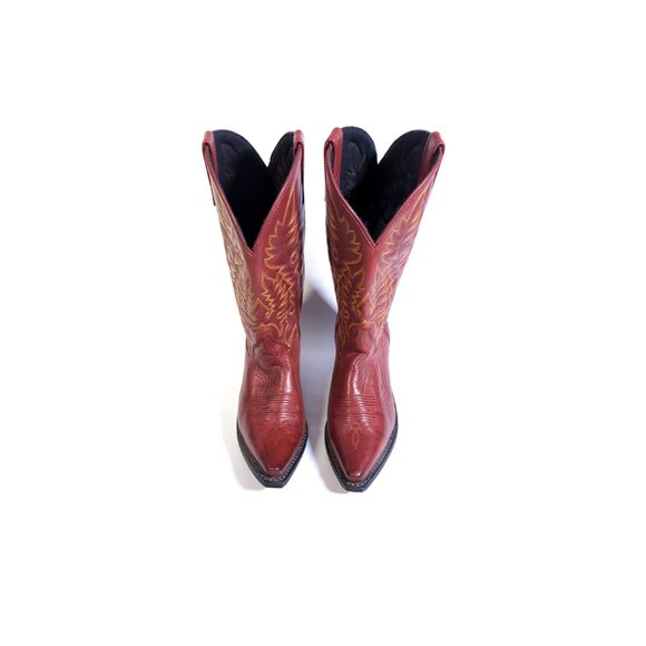 Laredo Boots 8 Burnt Red/Orange Leather Madison Collection Western Cowboy Boot - Picture 5 of 10